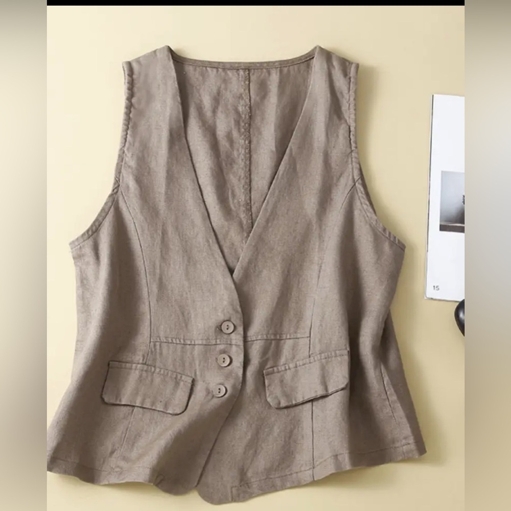 Linen Summer Vest